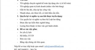 Công ty Sunwill tuyển dụng nhân viên bán hàng